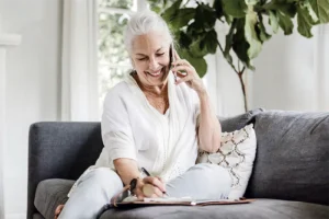 senior woman talking on phone